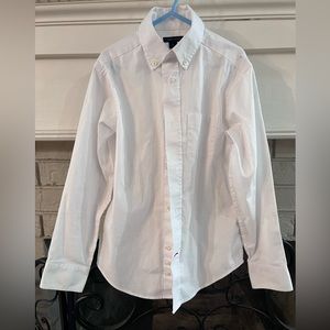 Tommy Hilfiger Boys White Long Sleeve Oxford Shirt Size 8